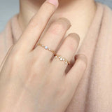 Dainty Gold Star Eternity Stacking Band Ring