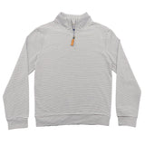 Boys Collins Quarter Zip | Khaki Stripe