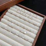 Initial Letter Stackable Band Ring | Silver