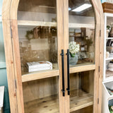 Rainier Glass Arch Cabinet | Bone