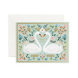 Always & Forever Swans Wedding Greeting Card