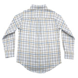 Boys Carter Oxford Shirt | Khaki/Blue Plaid