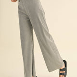 Corduroy Raw Edge Pants | Blue Grey