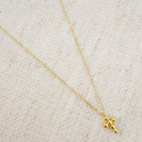 Mini Dot Cross Pendant Necklace