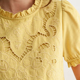 Embroidered Short Sleeve Blouse