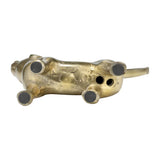 Gold Metal Howling Dog
