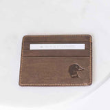 Duck Leather Embossed Slim Wallet | Dark Brown