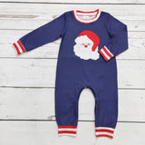 Baby Santa Print Christmas Romper