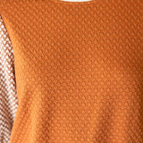 Color Block Textured Knit Bow Tie Sleeve Top