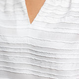 Floral Embroidered Short Bubble Sleeve Top