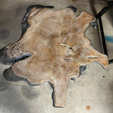 Teak Table with Iron Legs