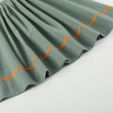 Sage Green Pumpkin Smocked Bishop Dress