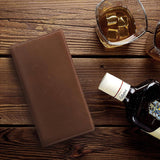 Genuine Leather Bifold Wallet Long Wallets for Men Women: Brown