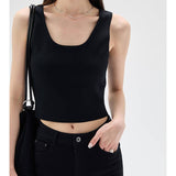 Striped Knit U-Neck Tank
