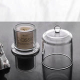 Glass Candle Holder With Glass Cloche Cover