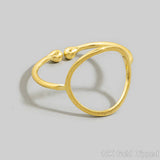 18K Gold Dipped Open Circle Ring