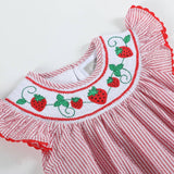 Strawberry Smocked Romper