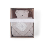 "Angels are watching" Bear Baby Lovey Blanket: Oatmeal