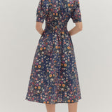 Jasmine Navy Print Dress