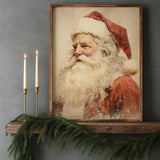 Vintage Santa Framed Canvas