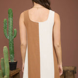Linen Mini Stripe Sleeveless Dress