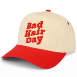 Bad Hair Day Two Tone Trucker Hat: Black