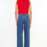 High Rise Wide Leg Drape Trousers