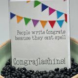 Spell congrats! Greeting Card 