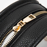 Solid Color Trim Clear Round Crossbody Bag
