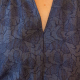 Embroidered Raglan Sleeve Floral Textured Top