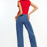 High Rise Wide Leg Drape Trousers