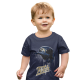 Georgia Tech Yellow Jackets Original Dripping Baseball Helmet Navy T-Shirt
