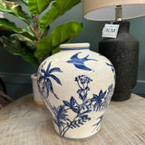 Sparrow Porcelain Vase