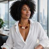 Chunky Artisan Beaded Statement Necklace