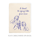 Toasting To A Fine Wine Birthday Greeting Card