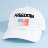 Freedom American Flag Embroidered Baseball Cap: Multiple Colors