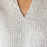 Connie Multi Color Striped Elastic Band Detailed Textured Blouse