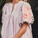 Solid Poplin Top | Lt Lilac