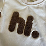 "Hi" Unisex Embroidered Jumpsuit