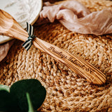Newnan Georgia Olive Wood Serving Spoon & Towel Gift Set