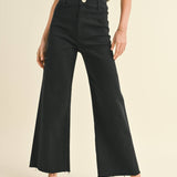 Straight Wide Leg Denim Pants: Multiple Colors