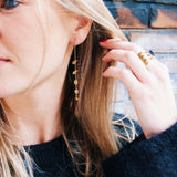 Fine Wire Earrings 'leaves'