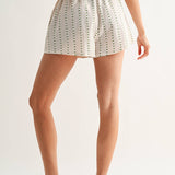 Gingham Print Set with Tie Front Top and Shorts
