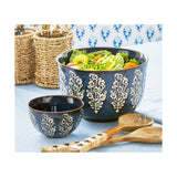 Cottage Reactive Block Serve Bowl BlueStoneware