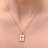 Enamel Cross Necklace
