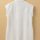 Textured Half Zip Cap Sleeve Dress