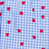 Girls Apple Orchard Gingham Short Sleeve Knit Twirl Dress
