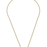 Kaki Ball Bead Beaded Cross Necklace in Worn Gold