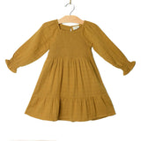 Smocked Dress: Bronze