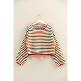 Multi Color Stripe Oversized Sweater